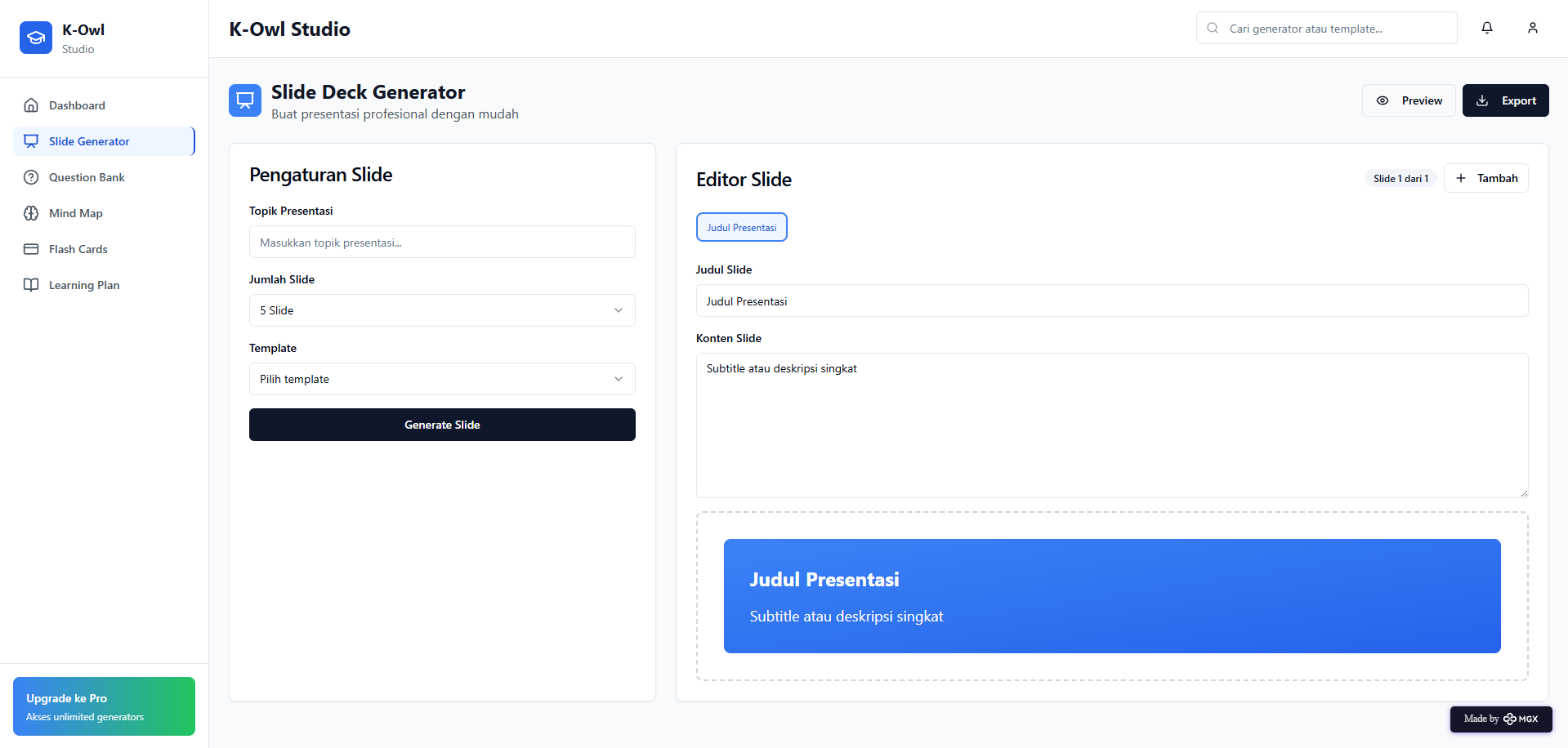 AI Slide Deck Generator